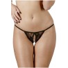 String dentelle noire ouvert à l'entrejambe - R23207621101