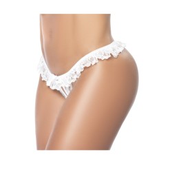 culotte ouverte en dentelle blanche de la collection mapalé, vente en de lingerie sexy mapalé