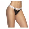 Culotte dentelle noir avec ceinture blanche imprimé - MAL118BKW