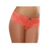 Shorty ouvert orange corail court en dentelle - DG7177COR