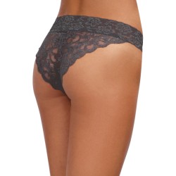 Tanga gris dentelle sexy ajouré sur l'avant - DG1435SLA