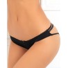 Culotte noire douce ornements quadrillés sur les fesses - REN1137-BLK