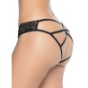 Culotte noire ouverte sexy style cage - MAL97BLK