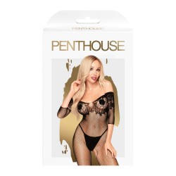 Bodystocking ouvert à l'entrejambe Noir High profile - PH0028BLK