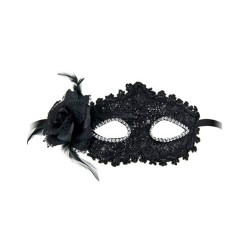  : masque brillant fleur noire