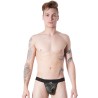 String noir sexy large élastique déco camouflage armée - LM814-57BLK