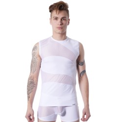  lingerie homme : tshirt débardeur blanc