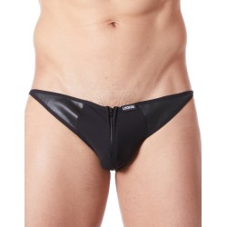  look me : slip brief noir fermeture éclair