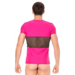 T-shirt magenta filet - LM2004-81MAG