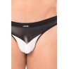 String blanc simili cuir brillant - LM2001-57WHT