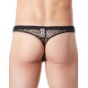 String noir sexy filet irrégulier fétichiste - LM810-57BLK