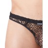 String noir sexy filet irrégulier fétichiste - LM810-57BLK