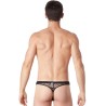 String noir sexy filet irrégulier fétichiste - LM810-57BLK