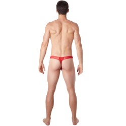 String rouge sexy avec fine résille - LM805-57RED