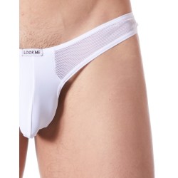 String blanc sexy avec fine résille - LM805-57WHT