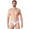 String blanc sexy avec fine résille - LM805-57WHT