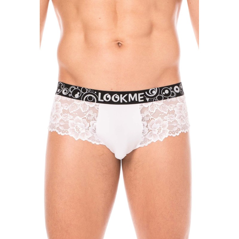 Mini-Pant blanc en dentelle délicate - LM2006-68WHT