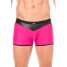 Boxer magenta simili cuir brillant - LM2001-67MAG