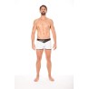 Boxer blanc simili cuir brillant - LM2001-67WHT