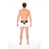 Boxer blanc simili cuir brillant - LM2001-67WHT