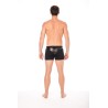 Boxer noir simili cuir brillant - LM2001-67BLK