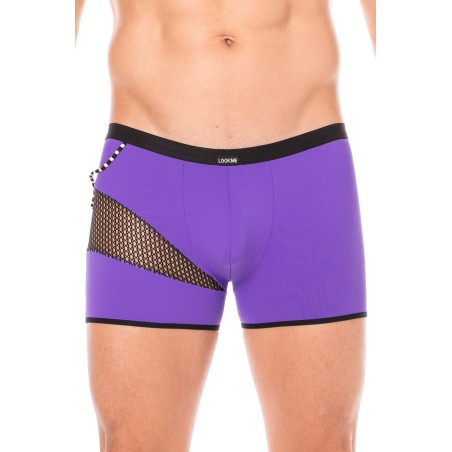 Boxer violet  filet et corde - LM2004-67PUR