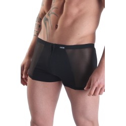 boxer sexy noir homme avec double zip