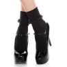 Socquettes noires avec volant de dentelle - MH513BLK